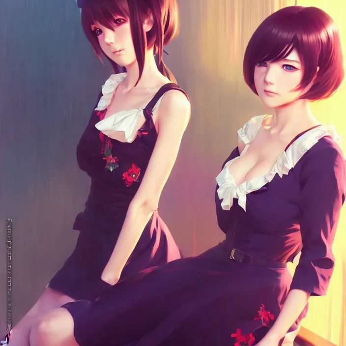 Prompt: a potrait of anime girl, my dress up darling anime, fine details, night setting, realistic shaded lighting poster by ilya kuvshinov katsuhiro, artgerm, jeremy lipkin and michael garmash and nixeu, unreal engine 5, radiant light, detailed and intricate environment