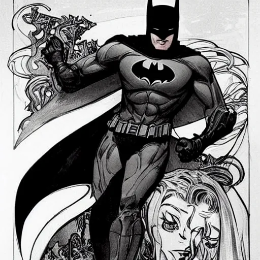 Prompt: batman batsuit designs, intricate, elegant, highly detailed, gothic style, smooth, sharp focus, illustration, art by alphonse mucha