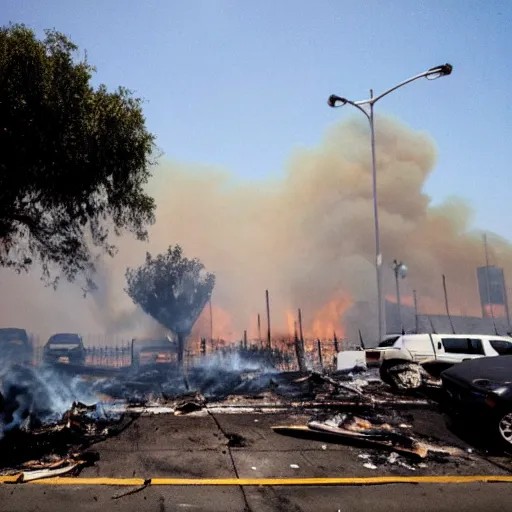 Image similar to Los Angeles burning,