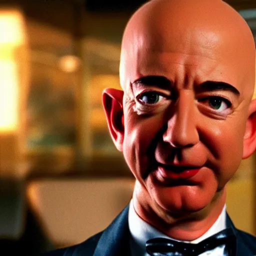 Image similar to Jeff Bezos as Mini-Me in Austin Powers, screen capture, 4k