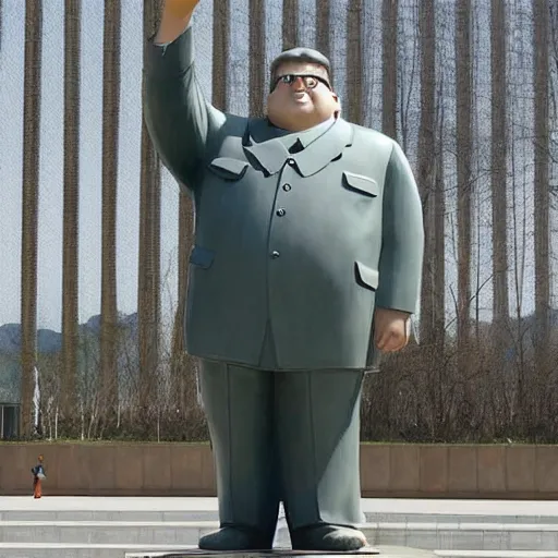 Prompt: Statue of Peter Griffin in North Korea