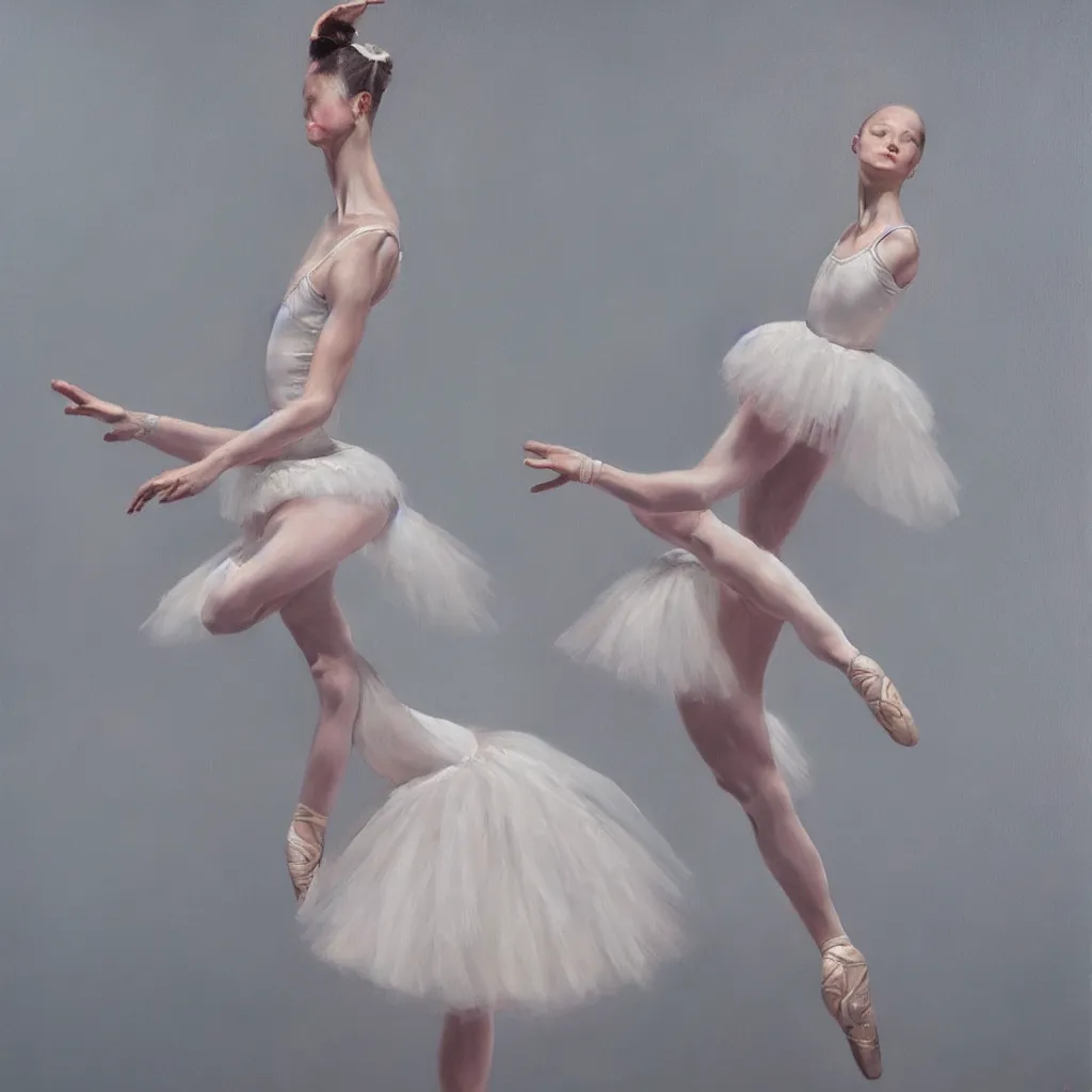 Image similar to a stunning oil painting of a ballerina