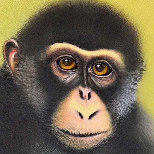 Prompt: a painting by jean - pierre arboleda of a monkey.