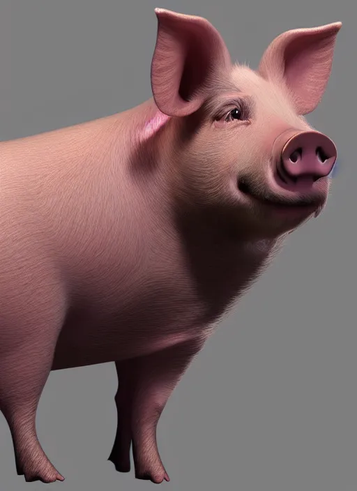 Image similar to a pig fused with a dog, hyperdetailed, artstation, cgsociety, 8 k