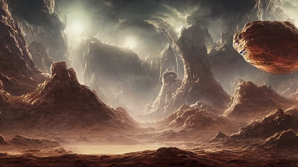 Image similar to alien planet in upheaval by arthur haas, cinematic matte painting