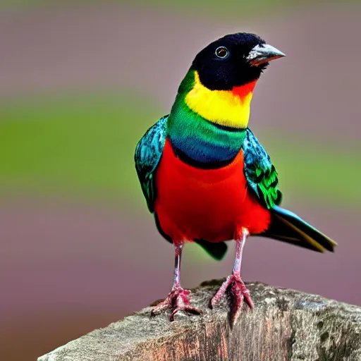 Image similar to colourful bird looking at camera quizzically with tilted head, photograph