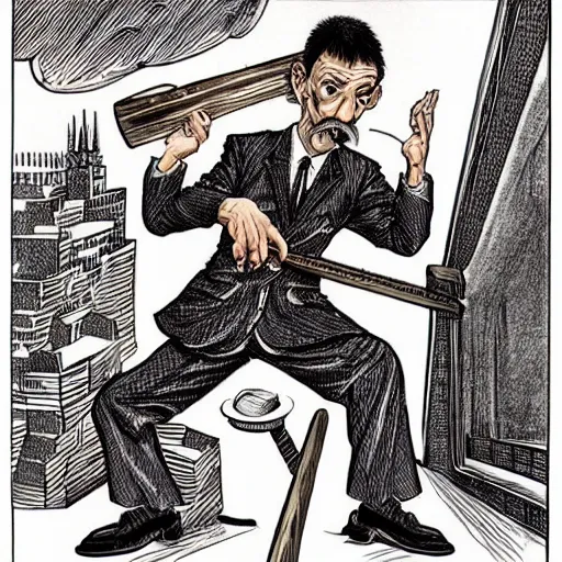 Image similar to The Artwork of R. Crumb and his Cheap Suit A Kung Fu Ninja tells you to have more relations, pencil and colored marker artwork, trailer-trash lifestyle