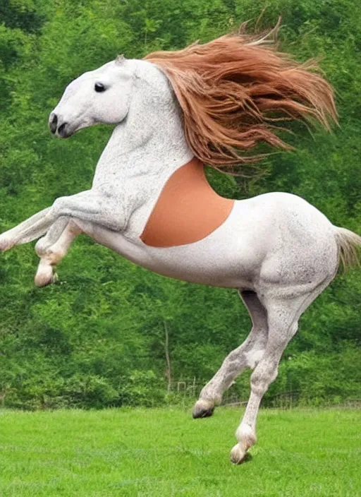 Image similar to a horse dancing on it's hind legs