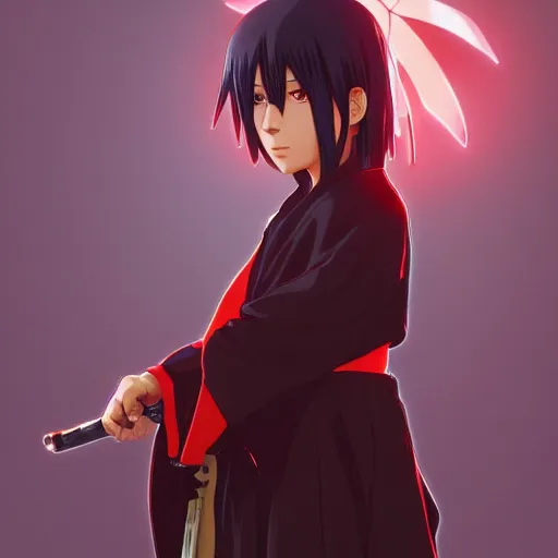 Prompt: itachi uchiha, rpg reference, art by ilya kuvshinov, artgerm, alphonse mucha, and greg rutkowski, trending on artstation, octane render, insanely detailed, 8 k, hd