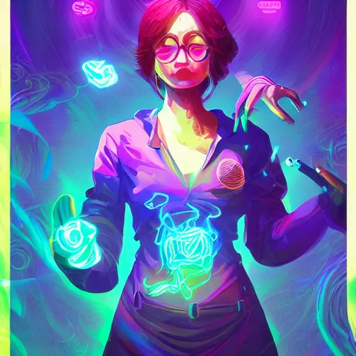 Image similar to skill magic deepdream radiating a glowing aura stuff loot legends stylized digital illustration video game icon artstation lois van baarle, ilya kuvshinov, rossdraws,