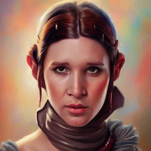 Image similar to portrait of a Princess Leia by Mandy Jurgens and Richard Schmid