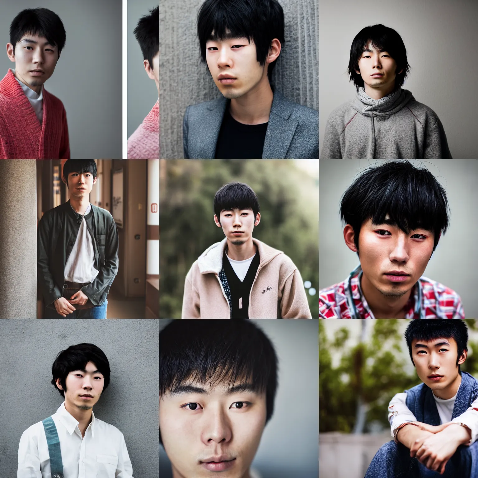 Prompt: portrait photography of japanese young man, taken at 2 0 2 0