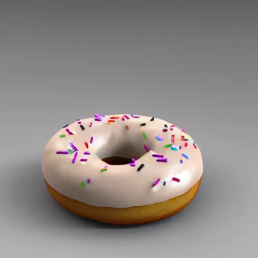 Prompt: Donut, 3d blender render