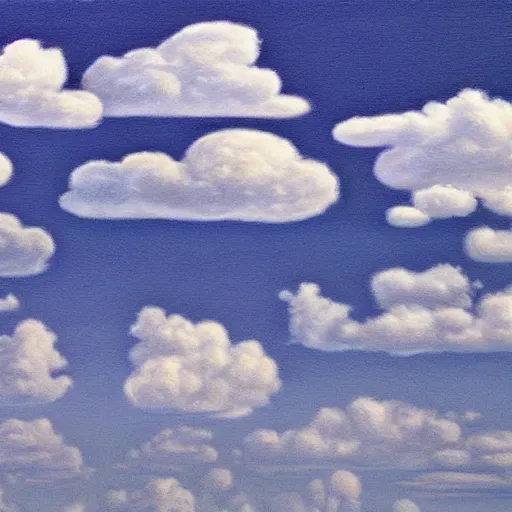 Prompt: Masterpiece Art demo of clouds in three point perspective.