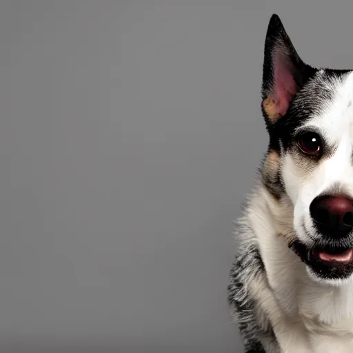 Image similar to portrait of a dog who has been smoking a cigar