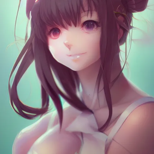 Prompt: an anime portrait of a cute bunny girl by Stanley Artgerm Lau, WLOP, Rossdraws, James Jean, Andrei Riabovitchev, Marc Simonetti, and Sakimichan, trending on artstation