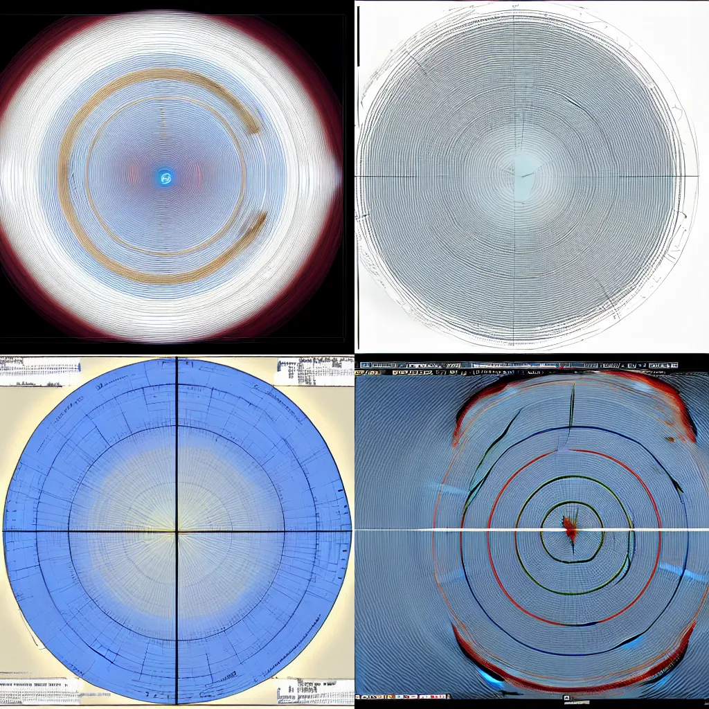 Prompt: polar coordinate mapping of the sky