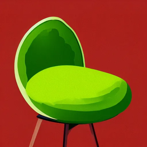 Image similar to an armchair in the shape of an avocado cinematic lightning 4k award winning artstation