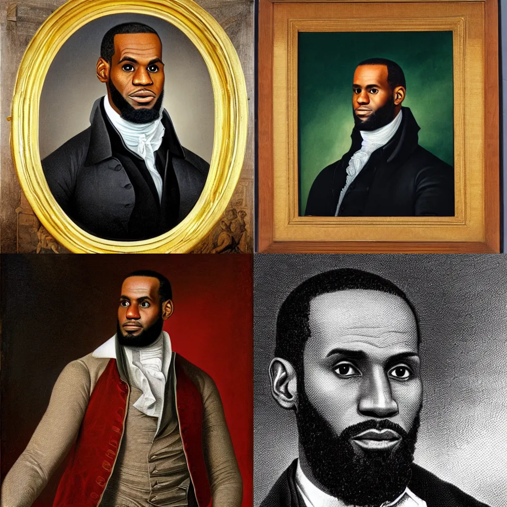 Prompt: Official Portrait of United States President Lebron James (1796)