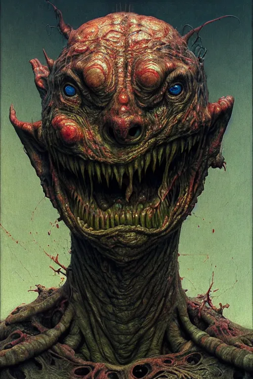 Prompt: perfectly - centered horror portrait - photograph of a brutal scary terrifying ugly monstrous alien goblin creature real life portrait by beksinski and jean delville, slimy pus oozing specular, unreal engine 5, photorealism, hd quality, 8 k resolution, cinema 4 d, hdr dramatic cinematic lighting