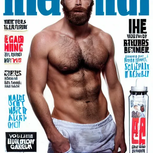 Image similar to Joe Bien Gigachad in the cover of Men's Health