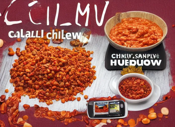 Image similar to qvc tv show product showcase pile of nasty chili spilled on the floor, chunky sloppy fat men no shirts slipping in chili on the floor, wet, studio, 3 payments of $ 2 4 limited time offer, call now, extremely detailed, portraits, 4 k, hd