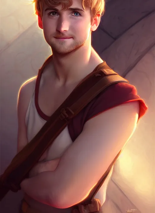 Prompt: cute luke shaw, natural lighting, path traced, highly detailed, high quality, digital painting, by don bluth and ross tran and studio ghibli and alphonse mucha, artgerm