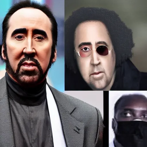 Image similar to african american nicolas cage