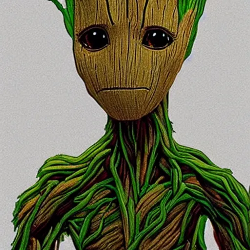 Prompt: groot but as a flower