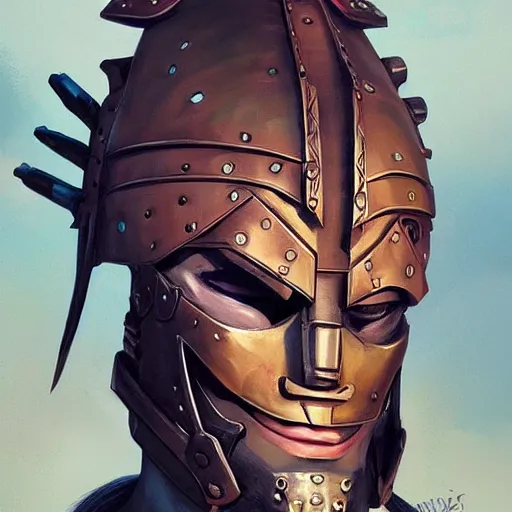 Image similar to cyberpunk viking helmet mask warrior goddess robot ninja fantasy, art gta 5 cover, official fanart behance hd artstation by jesper ejsing, by rhads, makoto shinkai and lois van baarle, ilya kuvshinov, ossdraws