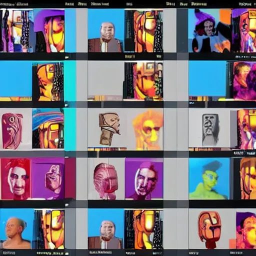 Image similar to ai machine creating images of pop culture