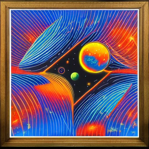 Image similar to solar punk city, geometry will draw the soul toward the truth and create the spirit of philosophy, galactic nebula, surrealist oil painting