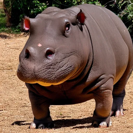 Image similar to a cross between a hippo and an ant