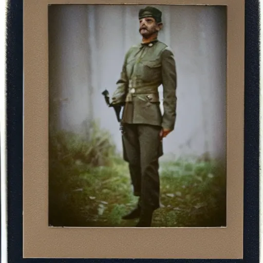 Prompt: polaroid hyper realistic New Californian republic solider by Tarkovsky