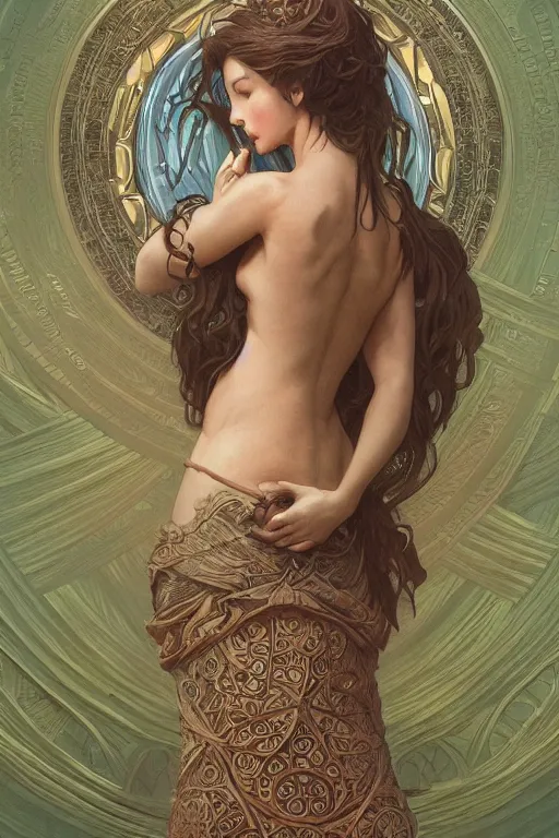 Image similar to no figure!, ultra realistic illustration, a jade statue of sacred geometry, intricate, elegant, highly detailed, digital painting, artstation, concept art, smooth, sharp focus, illustration, art by artgerm and greg rutkowski and alphonse mucha