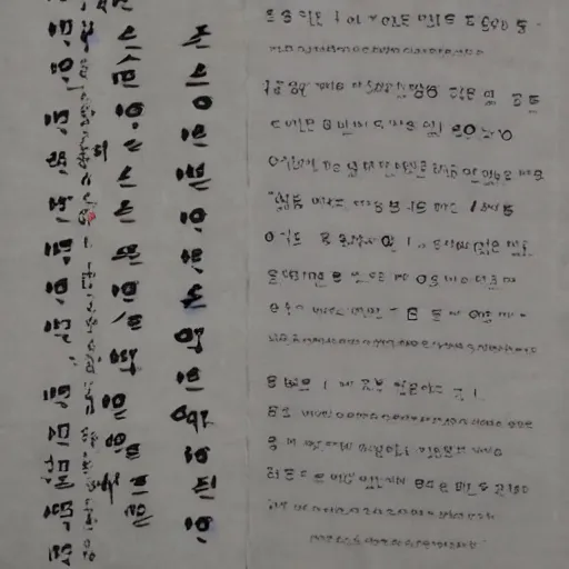 Image similar to poem written in cursive hangul