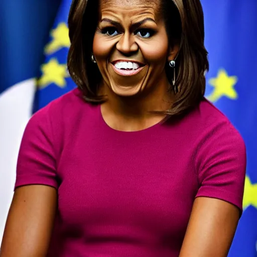 Prompt: face of European Michelle Obama