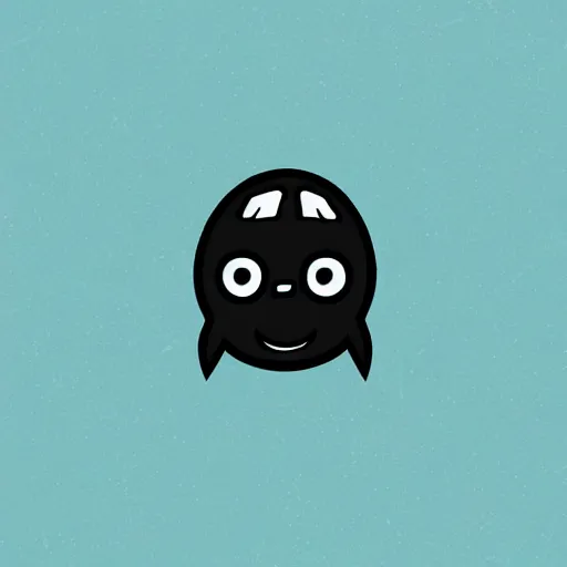 Image similar to a cute icon of black squid