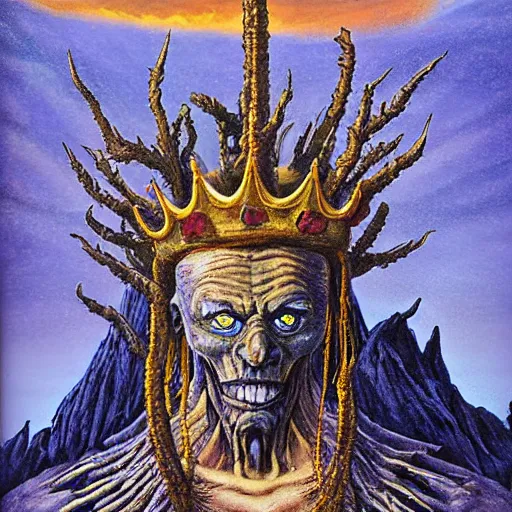 Image similar to dread king by chelsea bonestell