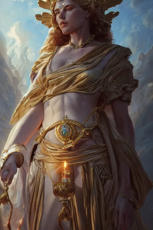 Image similar to goddess of the european union, highly detailed, digital painting, artstation, concept art, smooth, sharp focus, illustration, unreal engine 5, 8 k, art by artgerm and greg rutkowski and edgar maxence