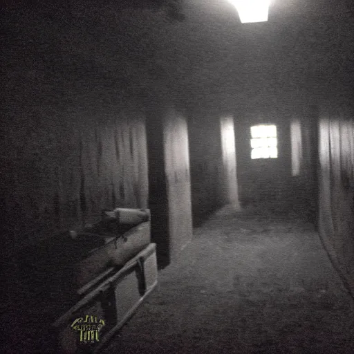 Prompt: insane nightmare, no light, everything is blurred, creepy shadows, a lot of black coffins in the room, very poor quality of photography, 2 mpx quality, grainy picture