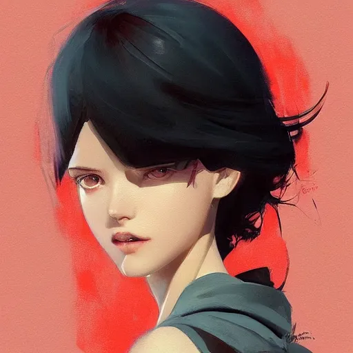 Prompt: elegant girl in urban outfit, cute fine face, rounded eyes, digital painting, fan art, pixiv, by ilya kuvshinov, katsuhiro otomo ghost in the shell, magali villeneuve, artgerm, jeremy lipkin and michael garmash and rob rey