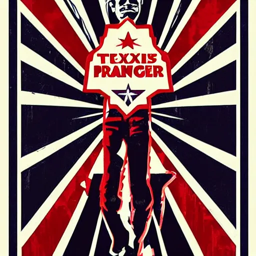 Image similar to walker - texas - ranger poster by shepard fairey