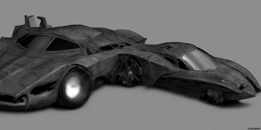 Image similar to batcar from the dark knight movie by chip foose, masterpiece, blizzard pixar maya engine global illumination lighting artstation