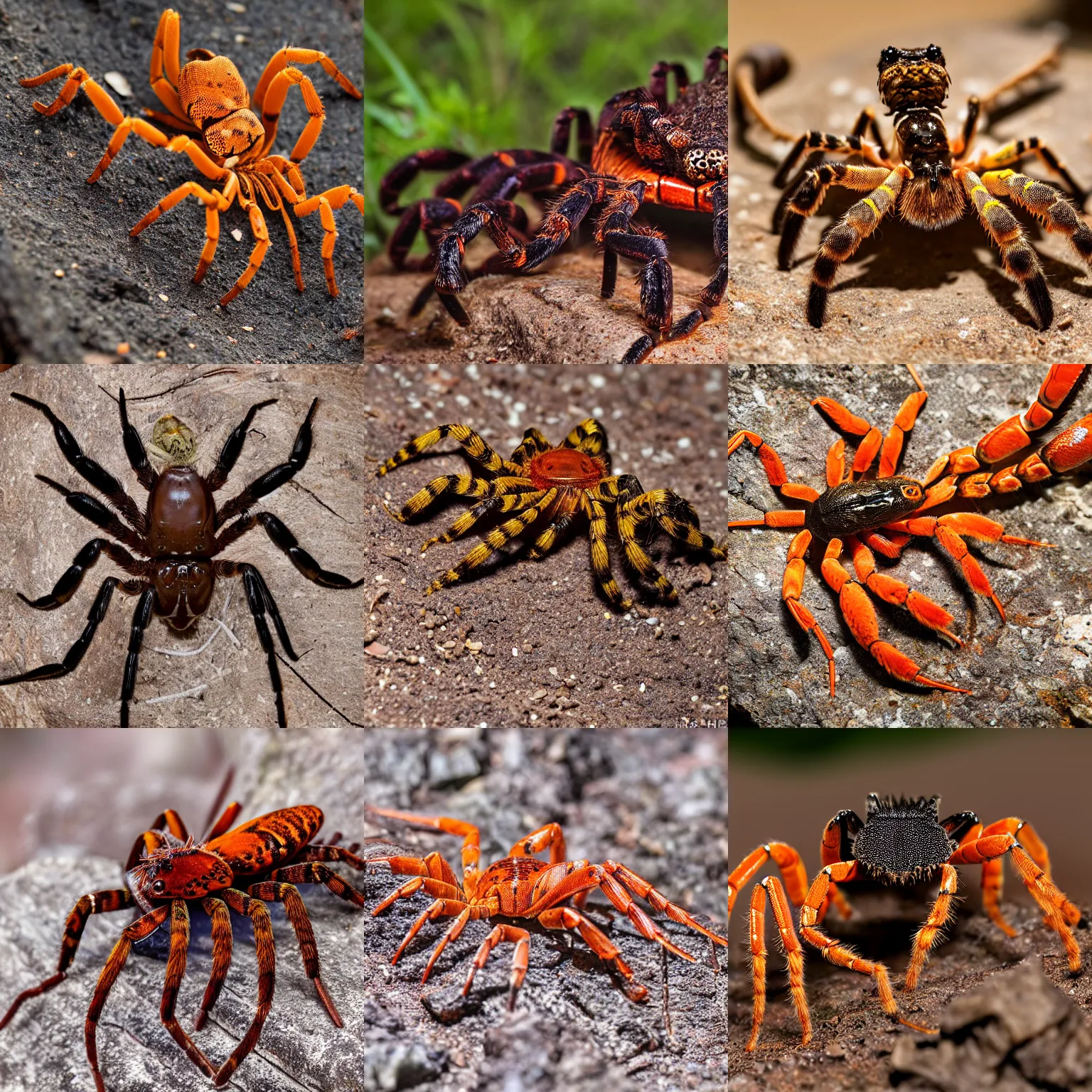 Prompt: a lobster-tarantula-scorpion snake, wildlife photography
