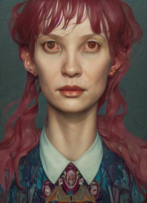 Prompt: portrait :: by Martine Johanna and Simon Stålenhag and Chie Yoshii and wlop and Guillermo del toro :: ornate, dynamic, particulate, rich colors, elegant, centered, artstation, smooth, sharp focus, octane render, 3d