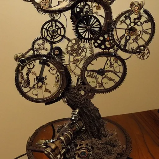 Image similar to steampunk tree