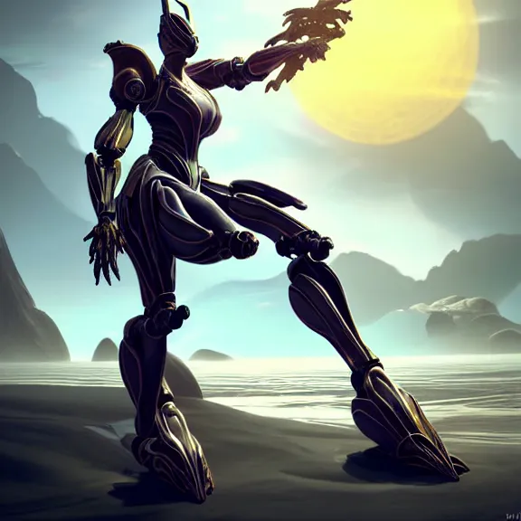 Prompt: highly detailed giantess shot, exquisite warframe fanart, looking up at a giant beautiful majestic saryn prime female warframe, as a stunning anthropomorphic robot female hot dragon, looming over you, elegantly posing over you, on a beach on sunset, sleek bright white armor, camera between towering detailed robot legs, looking up, proportionally accurate, anatomically correct, sharp detailed robot dragon paws, two arms, two legs, camera close to the legs and feet, giantess shot, furry shot, upward shot, ground view shot, leg and hip shot, elegant shot, epic low shot, high quality, captura, realistic, sci fi, professional digital art, high end digital art, furry art, macro art, giantess art, anthro art, DeviantArt, artstation, Furaffinity, 3D realism, 8k HD octane render, epic lighting, depth of field