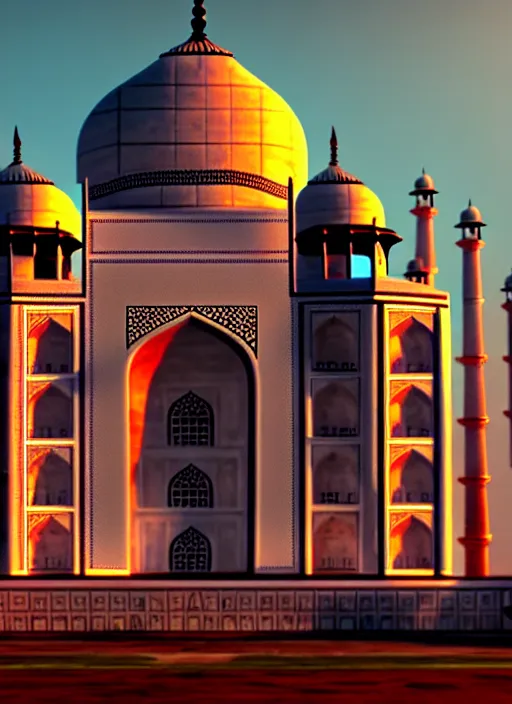 Prompt: destroyed taj mahal, hyperdetailed, artstation, cgsociety, 8 k ultra hd