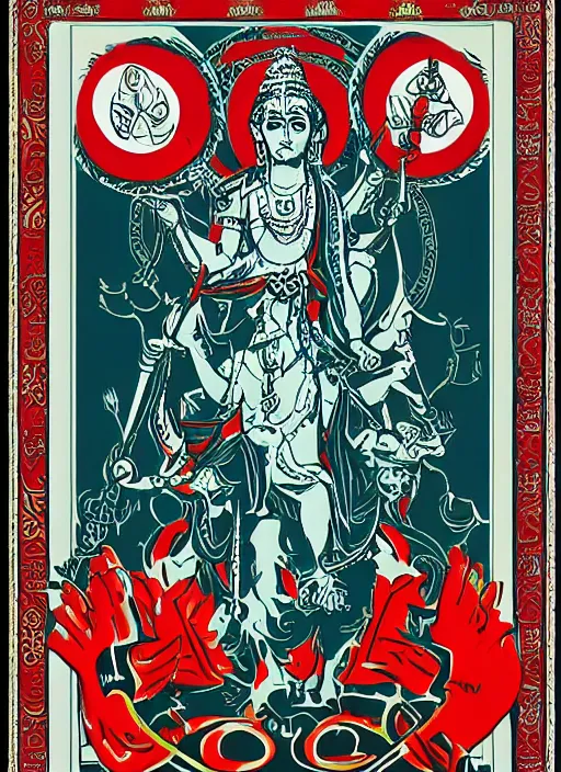 Prompt: kali - durga soviet union style